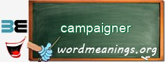 WordMeaning blackboard for campaigner